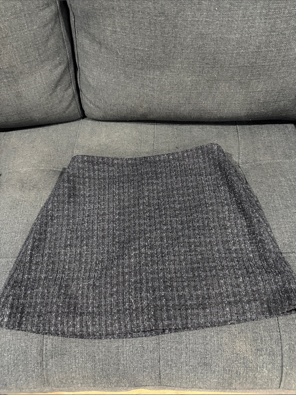 Abercrombie & Fitch Charcoal Textured Mini Skirt